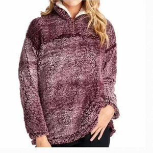 Peach Love California Sherpa Half Zip Size Large